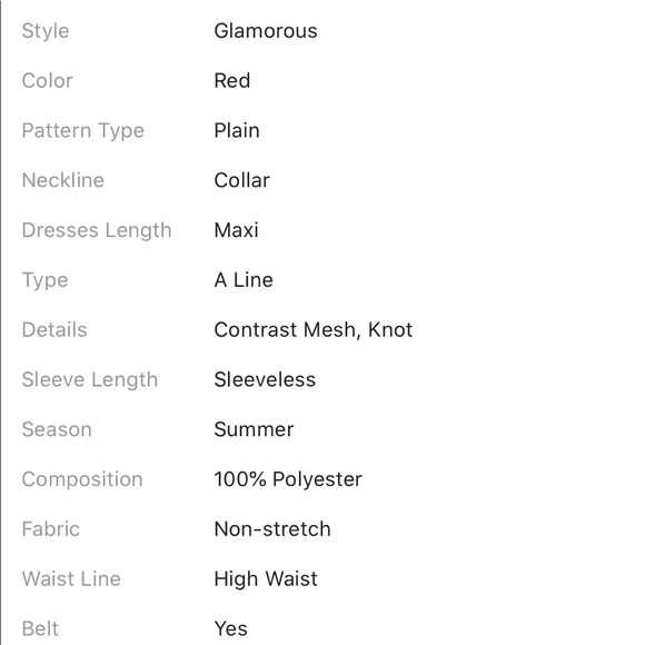 🆕hot red sleeveless chiffon tie waist maxi dress - Picture 8 of 8